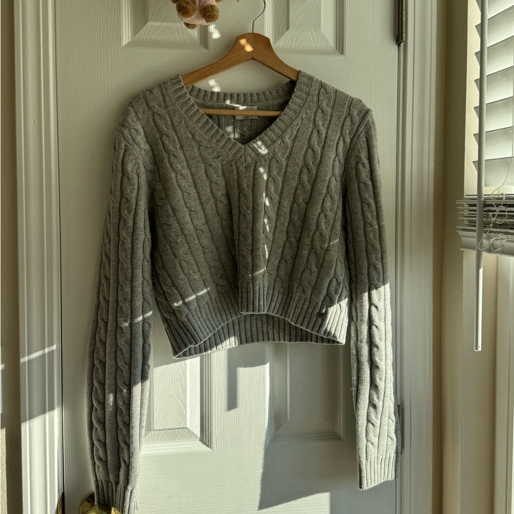 Aritzia Sunday Best Grey Wool Sweater